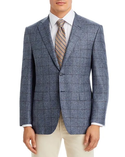 Спортивное пальто классического кроя Siena Windowpane Canali