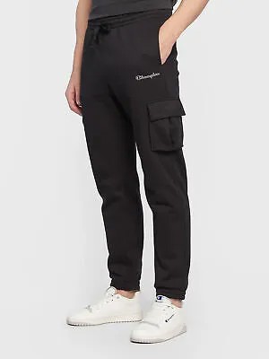 Мужские брюки карго с эластичной манжетой Champion Logo черный