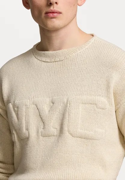 Вязаный свитер NYC COTTON LINEN JUMPER Ralph Lauren, кремовый
