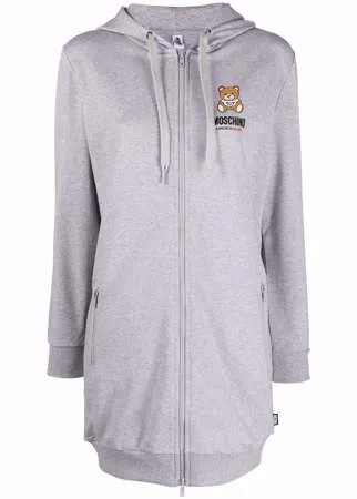 Moschino худи на молнии с принтом Teddy Bear