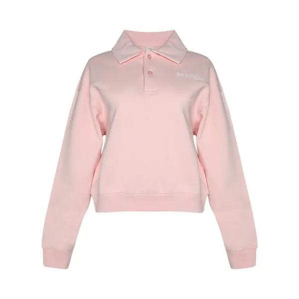 Поло Sporty & Rich Rizzoli Cropped Polo, розовый