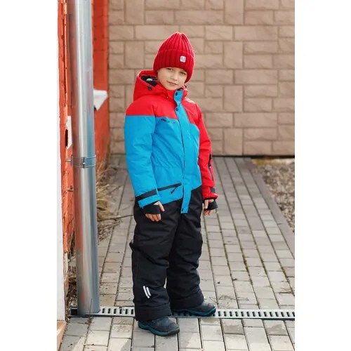Комбинезон UKI KiDS, размер 134, водонепроницаемость 5000 мм вод. ст., черный, красный
