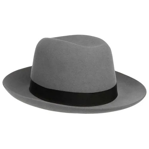 Шляпа федора Christys, размер 55, серый