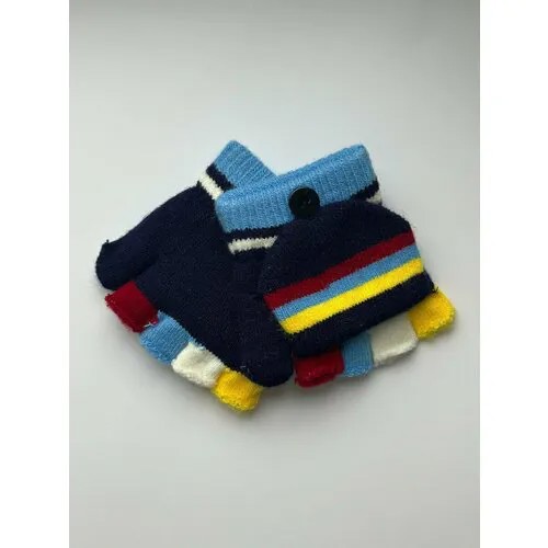 Перчатки , размер 2-5 лет, синий