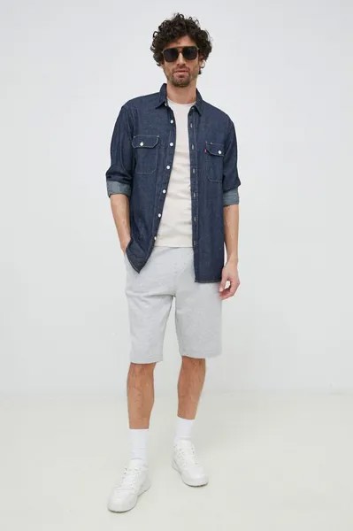 Хлопковые шорты Calvin Klein Jeans, серый