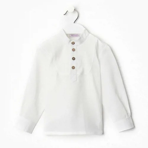Школьная рубашка Minaku, размер 122 см, белый