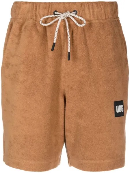 UGG шорты с логотипом, коричневый