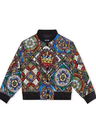 Dolce & Gabbana Kids куртка-бомбер с принтом