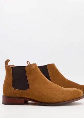 Светло-коричневые замшевые ботинки челси Office Barkley-Коричневый цвет