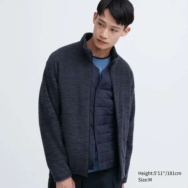 Толстовка Heather Fleece на молнии Uniqlo, синий