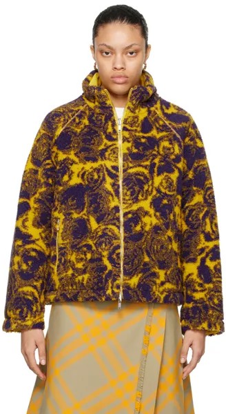 Пурпурно-желтая двусторонняя куртка Burberry