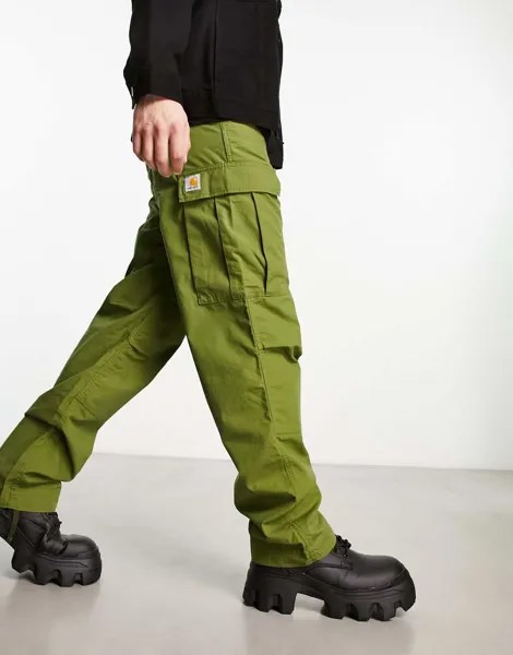 Зеленые брюки карго Carhartt WIP Regular