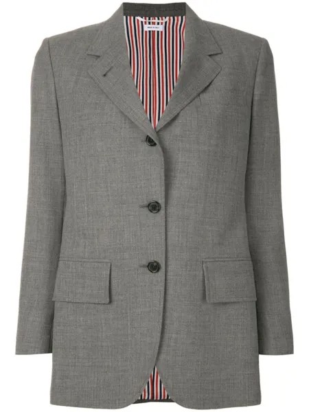 Пиджак с широкими лацканами Thom Browne, серый