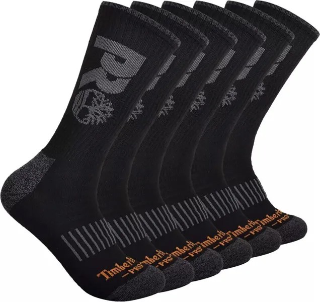 Мужские носки с полуподушками Timberland Pro — 6 шт., черный