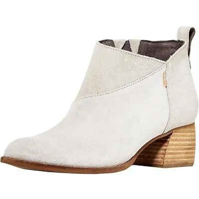 Женские серые замшевые ботильоны Toms Leilani 5.5 Medium (B,M) BHFO 1089