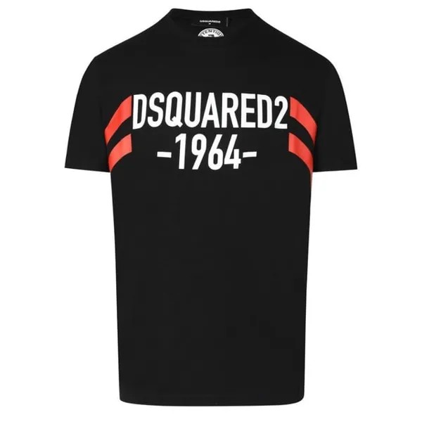 Футболка 1964 года с логотипом Dsquared2, черный