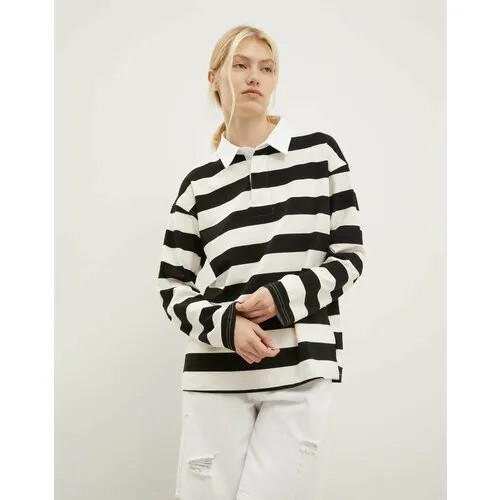 Лонгслив Gloria Jeans, размер L-XL (48-54), , черный, белый