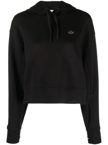 Lacoste худи с вышитым логотипом, черный