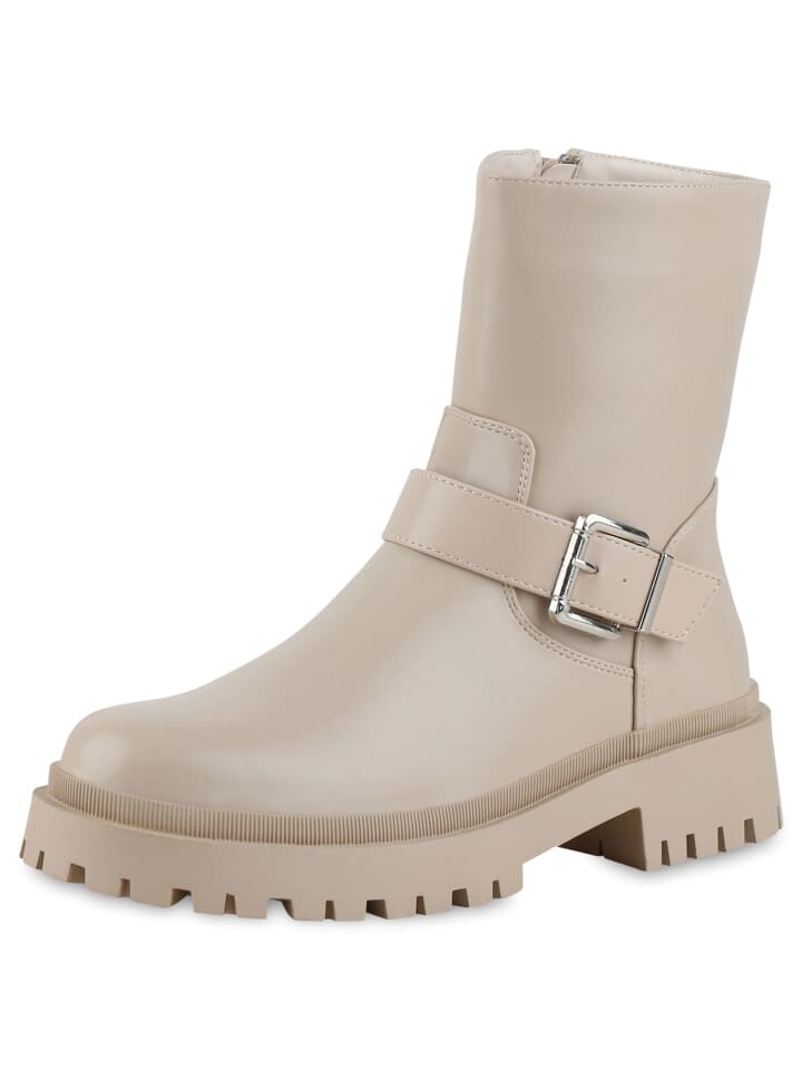 Ботильоны VAN HILL Biker Boots Madison, бежевый