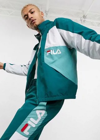 Зеленая спортивная куртка со вставками Fila-Зеленый
