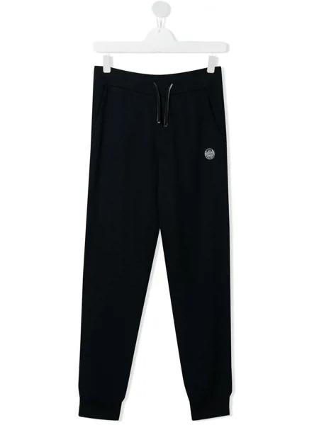 Emporio Armani Kids спортивные брюки с нашивкой-логотипом