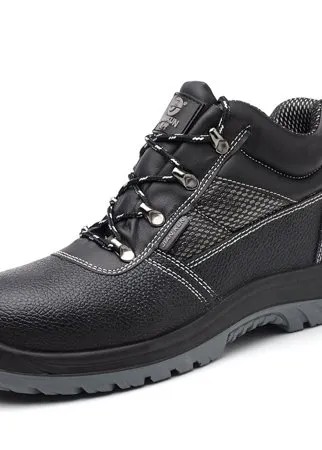 Мужские стальные носки с защитой от ударов и проколов, дышащая Black Рабочая защитная обувь