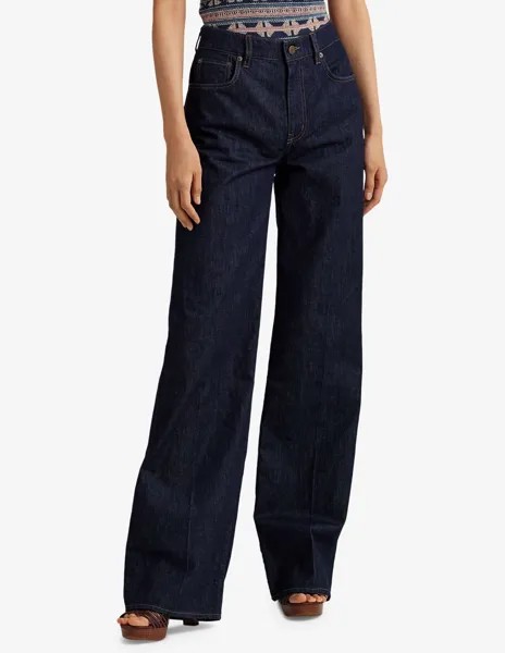 Легкие широкие джинсы в полный рост Midrs Lauren Ralph Lauren, синий