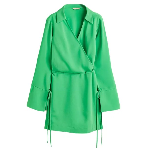 Платье H&M Wrap, зеленый