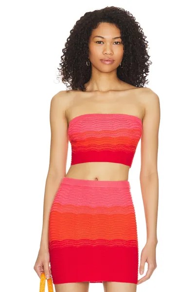 Топ Camila Coelho Avalon Knit, цвет Red & Orange Ombre