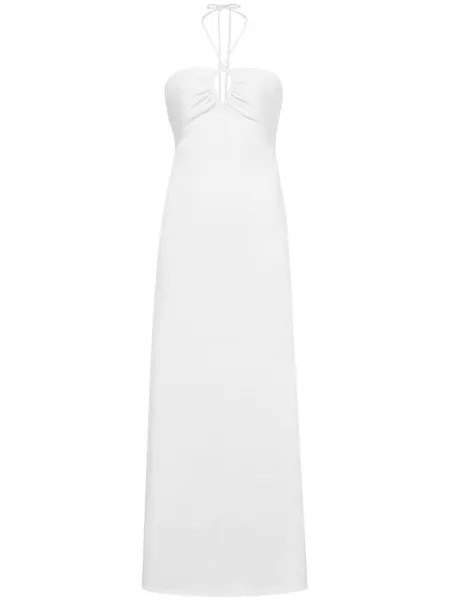 Proenza Schouler fine-knit halterneck dress, белый