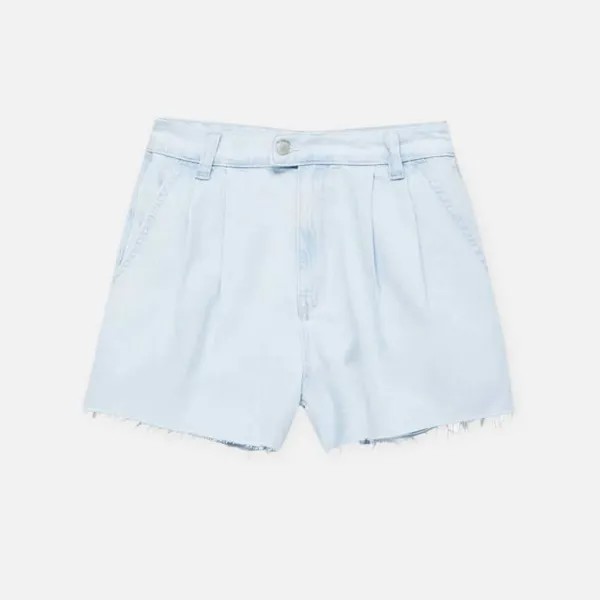Шорты Pull&Bear Darted Denim Shorts, голубой