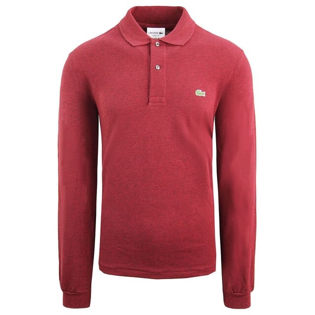 Классическая мужская рубашка поло Lacoste, бургундия