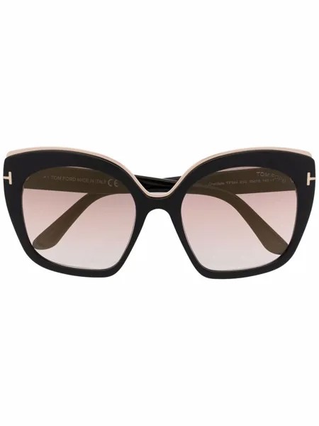 TOM FORD Eyewear солнцезащитные очки в массивной оправе