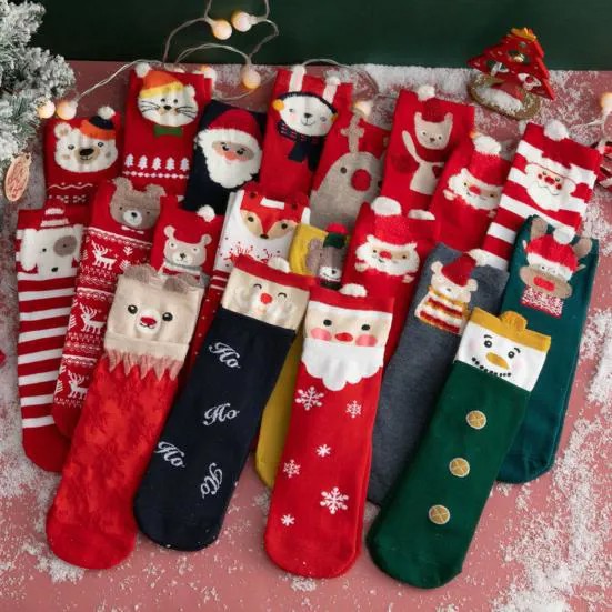4 пары Женские носки Пушистый Продуманный Подарок Изысканный Полезный Новый Год Полосатый Теплый Пол для Зимы