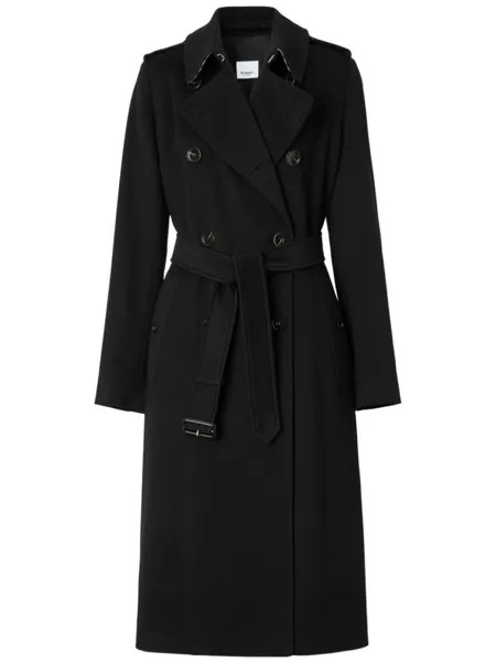 Burberry кашемировый тренч Kensington, черный