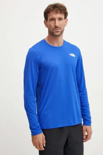 Яркий спортивный лонгслив The North Face, синий