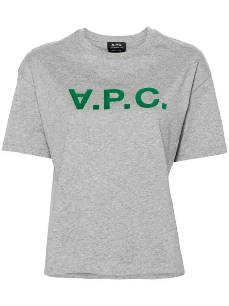 A.P.C. футболка Ana с логотипом, серый