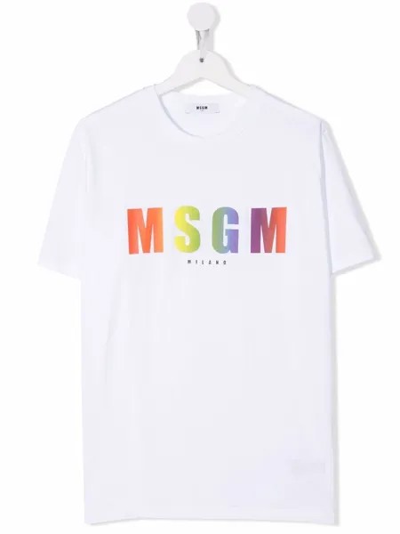 MSGM Kids футболка с логотипом