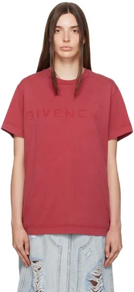 Красная футболка с принтом, средний размер Givenchy