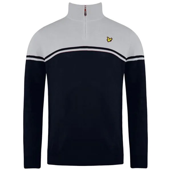 Мужской темно-синий/серый свитер Croft Golf Lyle & Scott, синий