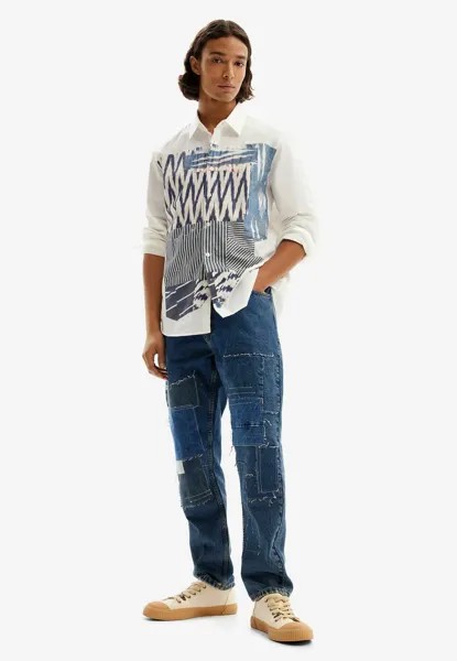 Рубашка Ikat Patchwork Desigual, белая