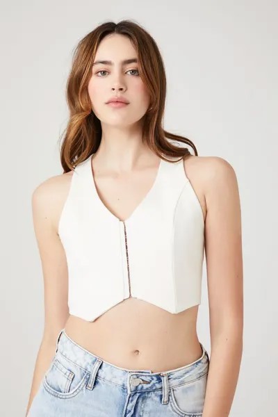 Майка на крючках Forever 21, белый