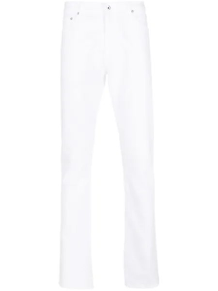 AG Jeans прямые джинсы с нашивкой-логотипом, белый
