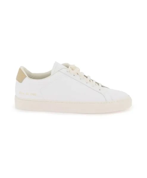 Низкие кеды из кованой кожи в стиле ретро Common Projects, белый