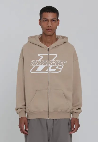 Толстовка на молнии RACER LOGO ZIP HOODIE UNISEX LOW LIGHTS STUDIOS, песочный