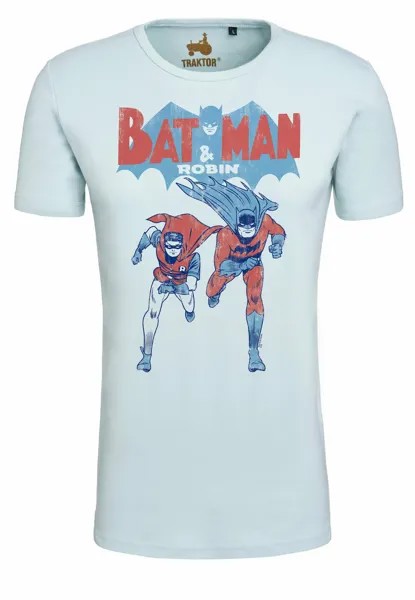 Футболка с принтом BATMAN & ROBIN LOGOSHIRT, цвет hellblau