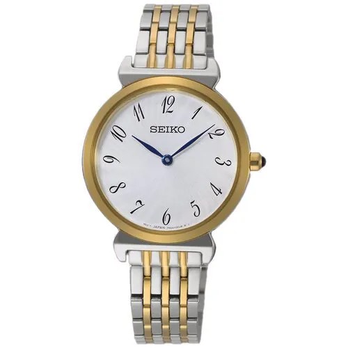 Наручные часы SEIKO CS Dress SFQ800P1, золотой, серебряный