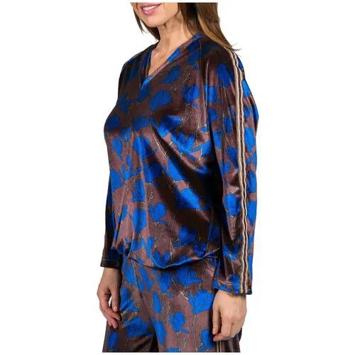 Блуза  Le Fate, размер 46, синий