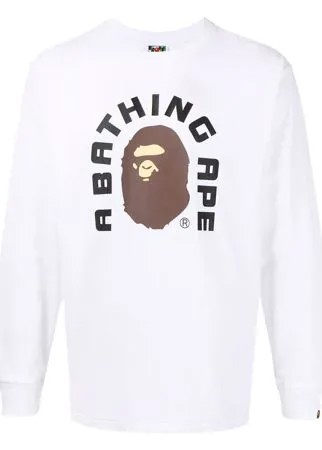 A BATHING APE® топ с длинными рукавами и логотипом