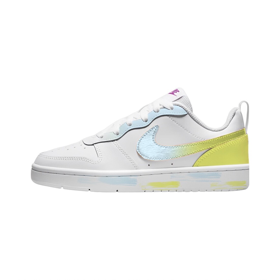 Кроссовки Nike Court Borough Skateboarding Shoes Women's Low-top Green/Blue, зеленый